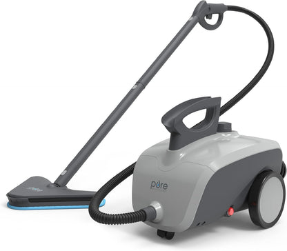 Pure Enrichment PureClean XL Rolling Steam Cleaner - 1.5L Heavy-Duty Steamer with 17 Accessories for Chemical-Free Deep Cleaning