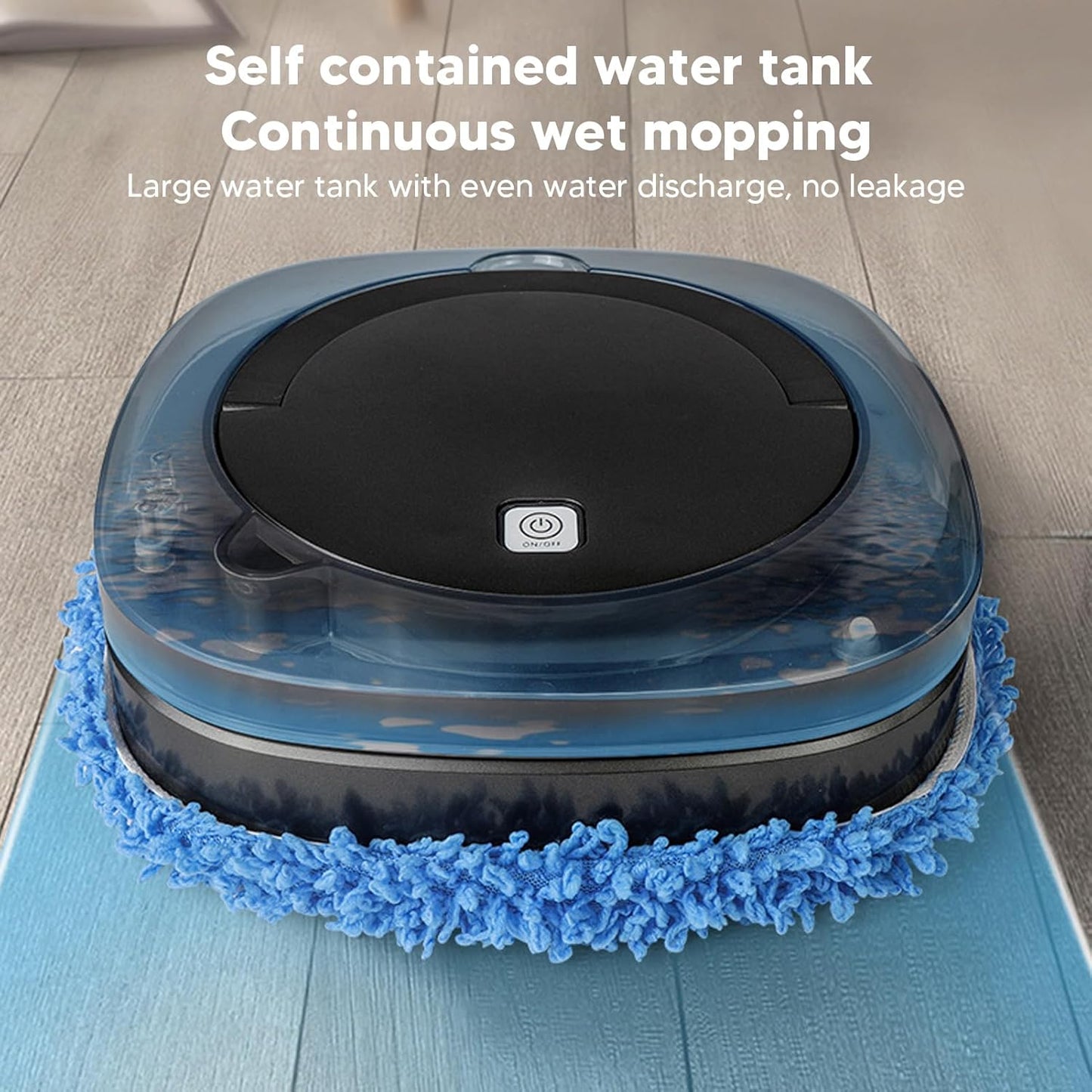 HURRISE Automatic Floor Mopping Robot, Mopping Robot with Water, Vacuum and Mop Cleaning Robot for Pet Hair, Hardwood