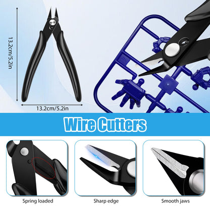 13pcs Deburring Tool with 10 High Speed Steel Blades, Deburring Tool 3D Printing with Micro Cutter Tweezers Deburrin Tool Set for Resin Plastic Metal
