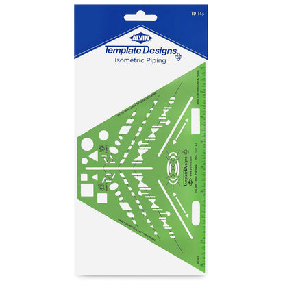 Alvin, TD1143, Isometric Piping Template, 8.5" x 5.25" x .030"