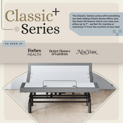 Sven & Son Harmony Adjustable Bed Base, Head and Foot Lift, Massage, Under-Bed Lights, USB, Memory, Zero Gravity Smart Frame - Full