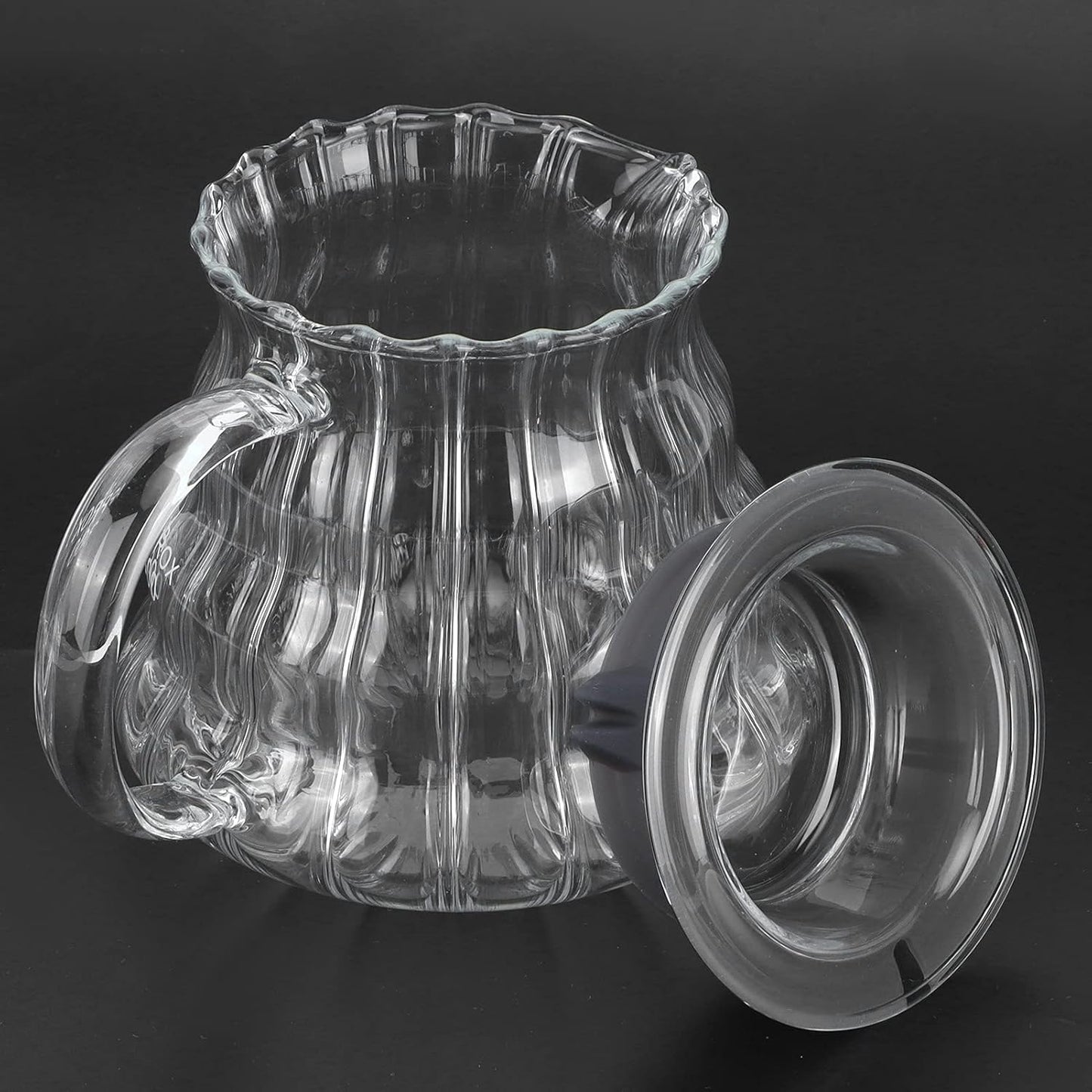 Fdit High Borosilicate Glass Coffee Pot, Exquisite Kettle with Rubber Cover, Coffee Maker for Home, Hotel, Office (1#)