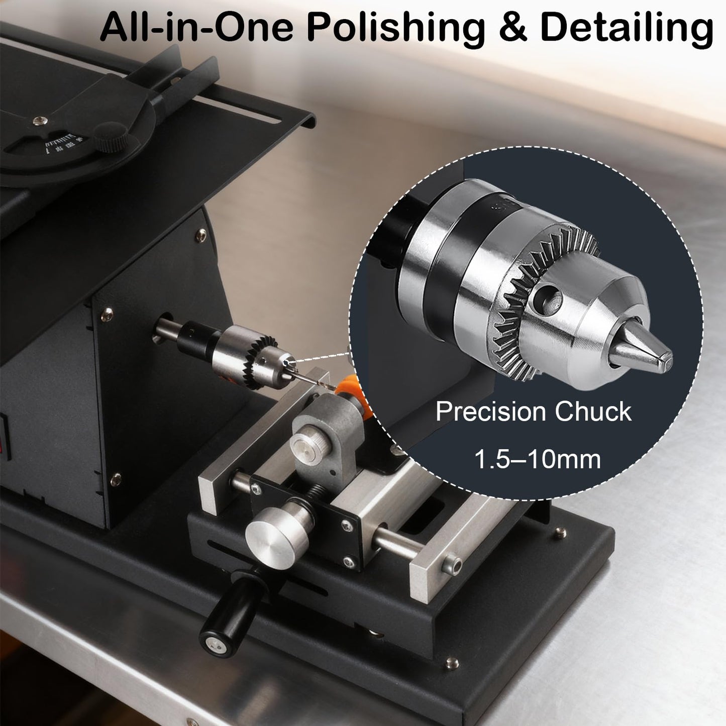 Lapidary Equipment 1850W with 180mm Diamond Blade, Rock Polisher, Jewelry Rock Saw, Rock Cutter for DIY Lapidary Grinding Engraving Polishing Drilling