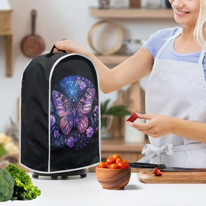 Purple Floral Butterfly Kitchen Blender Dust Cover, Washable Appliance Cover, Stand Mixer Protector, Dust-Proof Cover