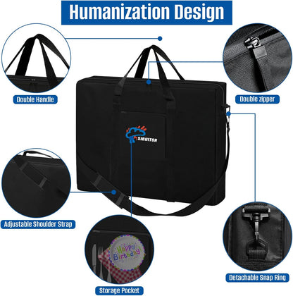 600D 25" 25" x4.7 4FT SIRUITON Folding Table Storage Bag, Portable WaterProof Carry Bag for Folding Picnic/Camp Tables