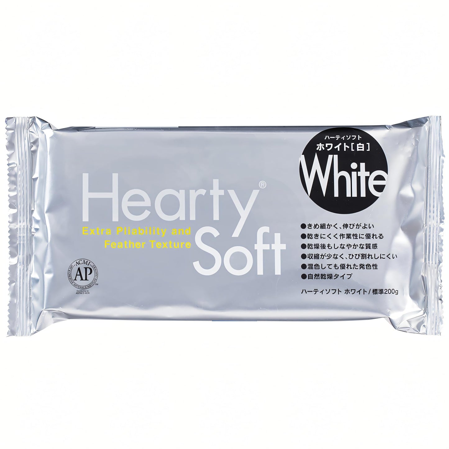Activa Hearty Soft Clay, White, Lightweight Air Dry Clay 180g (6.3 oz) | Fine & Flexible Texture Perfect for Flowers, Sweets & Deco, Miniature Food