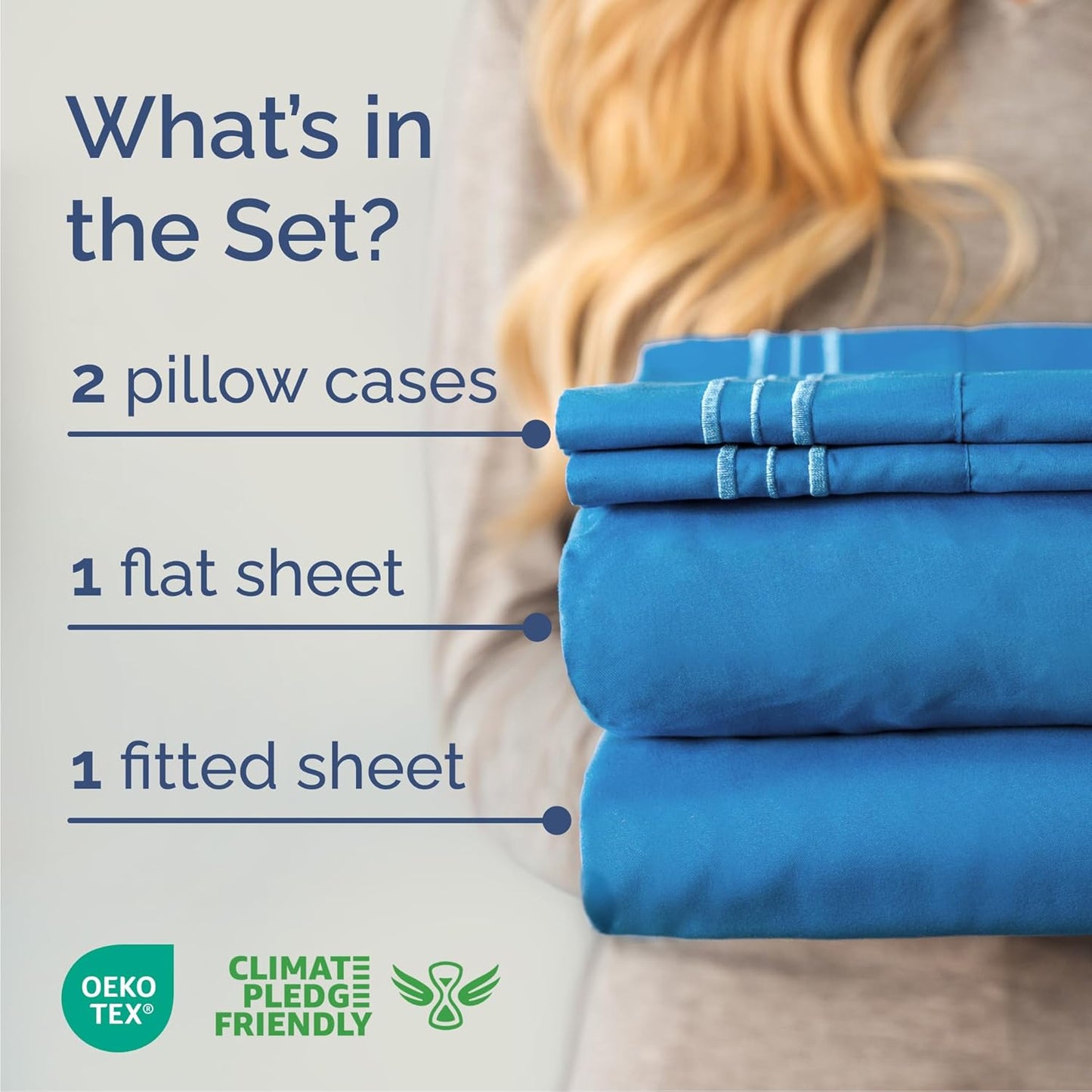 Queen Size 4-Piece Sheet Set | Skiennix Comfy Cooling Bed Sheets - Luxury Hotel Quality - Deep Pockets, Soft & Wrinkle-Free - Royal Blue