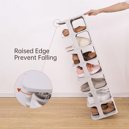 Closet Closet, HAIXIN Shoe Rack for - Stackable Shoe Organizer for Space-Saving Narrow Shoe Rack for Front Door