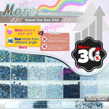 qiipii 28 Types Black White Silver Clear Jelly Resin Rhinestones w B7000 Glue for Bedazzling Crafting 3-6mm Flatback Stones Gems Diamonds Crystals for Face Makeup Crafts Tumblers Bottles Clothes Shoes