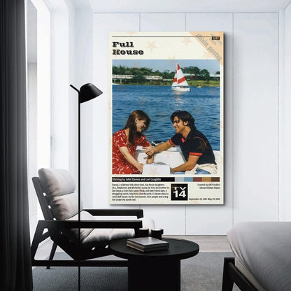 Full House TV Series Show Poster - Decorative Canvas Wall Art - Modern Family Bedroom Decor - 12x18 inch
