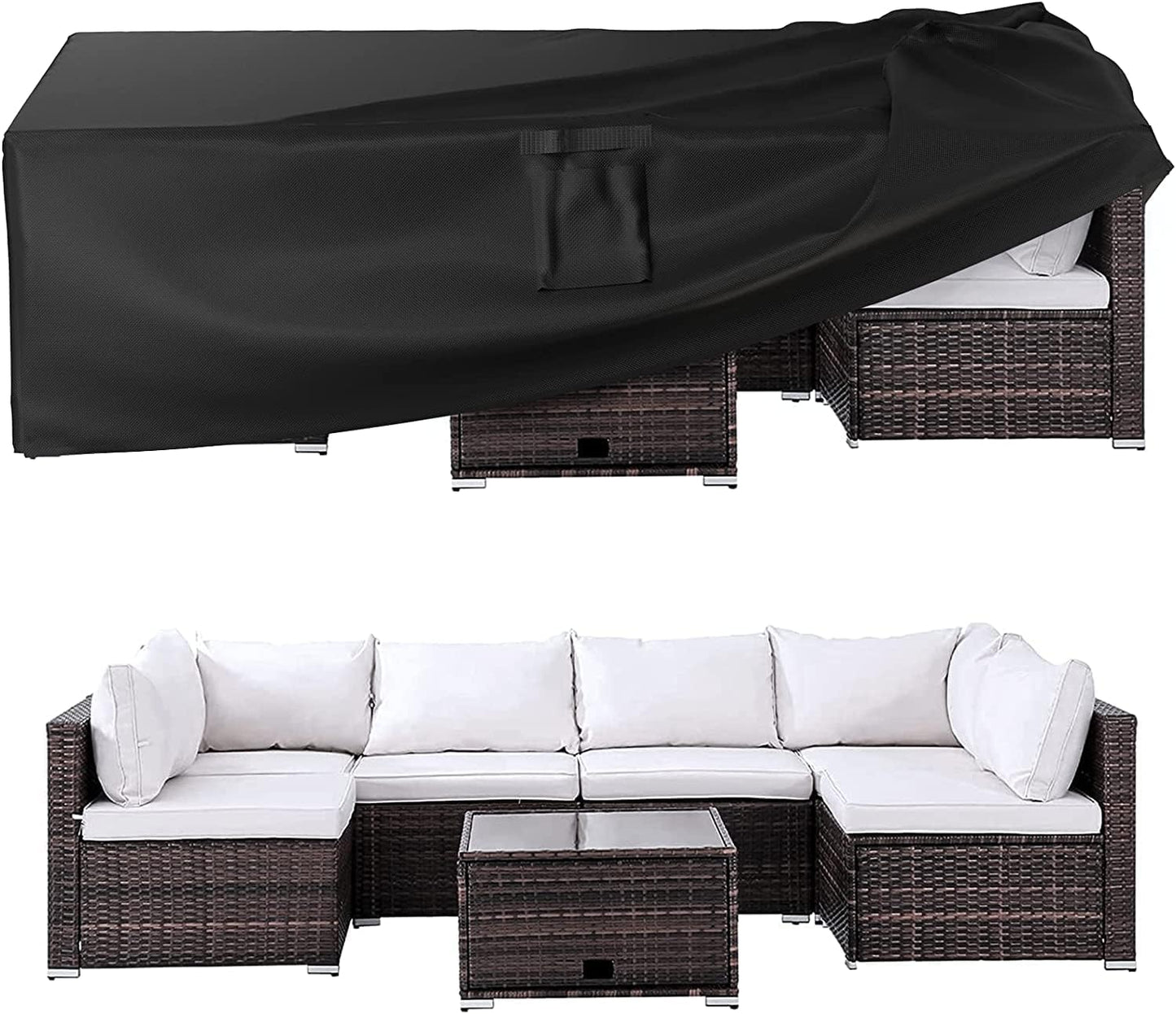 Ruimoy Outdoor Furniture Cover - Heavy-Duty Waterproof Protection for Tables & Chairs | 102" L x 74" W x 27.5" H