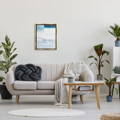 Stupell Industries Abstract Layered Winter Landscape Floating Framed Wall Art, Design by Bronwyn Baker