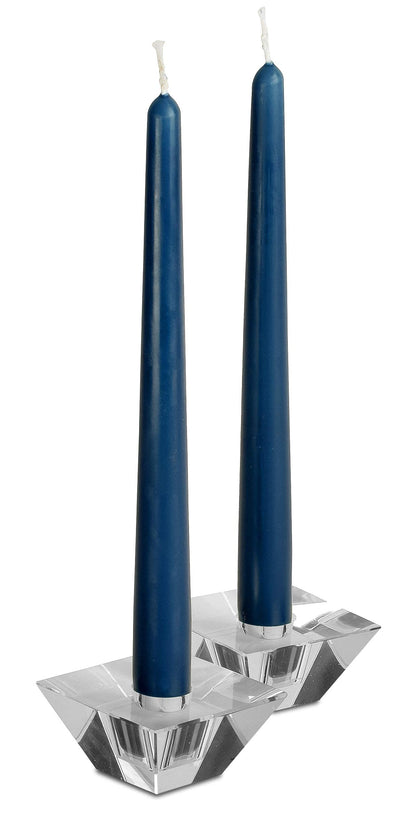 Hyoola 12 Pack Tall Taper Candles - 10 Inch Midnight Blue Dripless, Unscented Dinner Candle - Paraffin Wax with Cotton Wicks - 8 Hour Burn Time