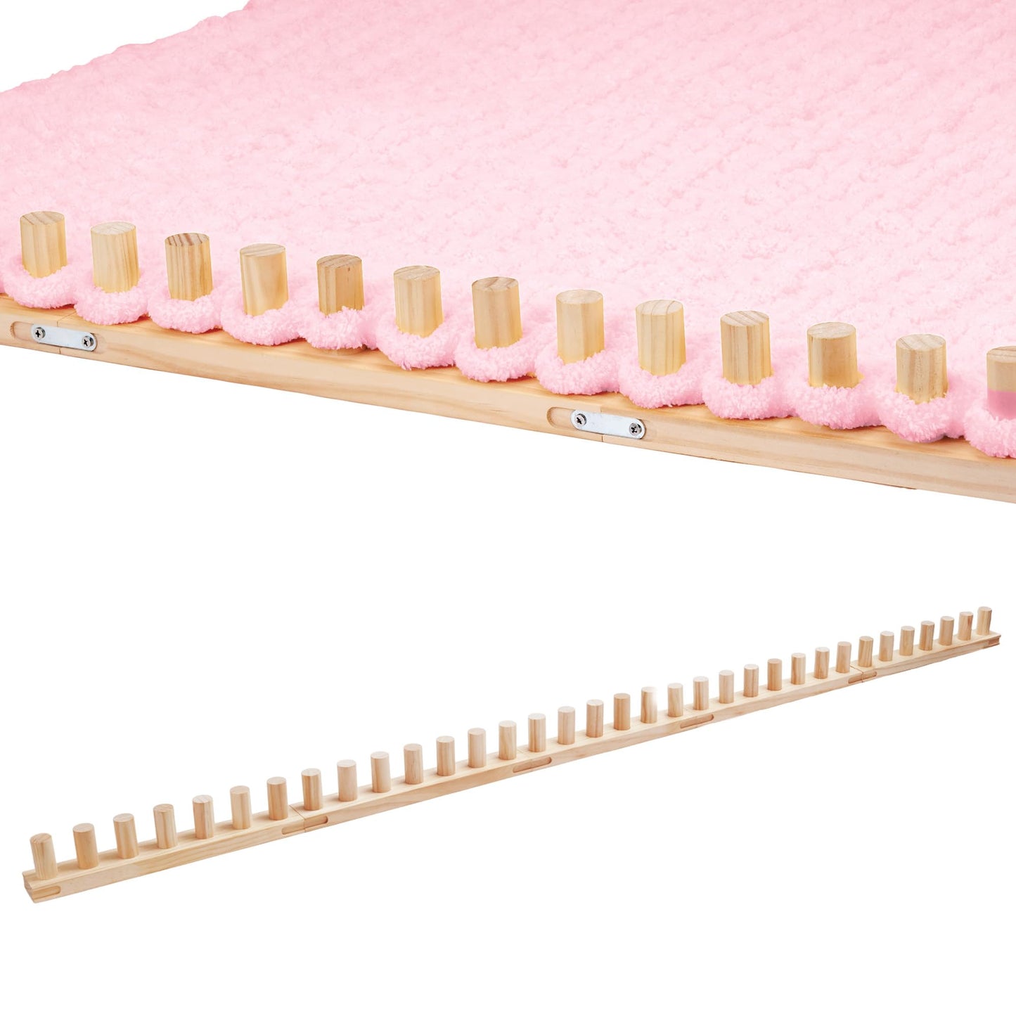 PIRXXIY 65'' Chunky Blanket Loom, Knitting Loom for Custom Hand Knitting Yarn Chunky, Extra Large Chunky Yarn Loom for Beginners DIY Craft Enthusiasts