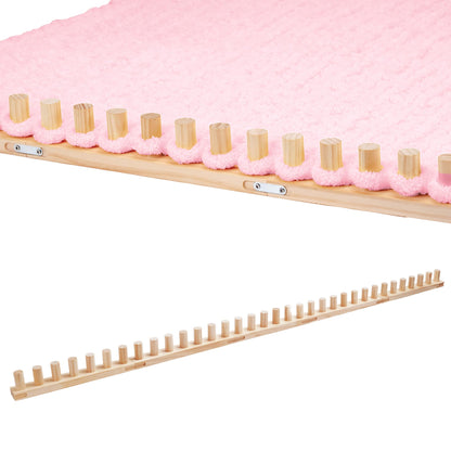PIRXXIY 65'' Chunky Blanket Loom, Knitting Loom for Custom Hand Knitting Yarn Chunky, Extra Large Chunky Yarn Loom for Beginners DIY Craft Enthusiasts