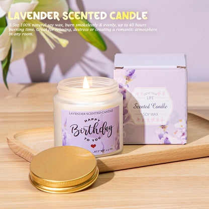 Joyliss Birthday Gifts for Women, 13PCS Unique Happy Birthday Gifts Basket for Mom Her Best Friend Sister Wife Girlfriend Coworker Bestie, Luxury Self Care Box Relaxing Spa Gifts Set (Lavender)