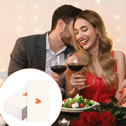 Havawish 100 Pcs Love Letters Disposable Napkins Love Heart Cocktail Napkins Red Heart Sign Paper Guest Hand Towel for Wedding Anniversary Bridal Shower Valentine Party Lunch Dinner Kitchen Bathroom