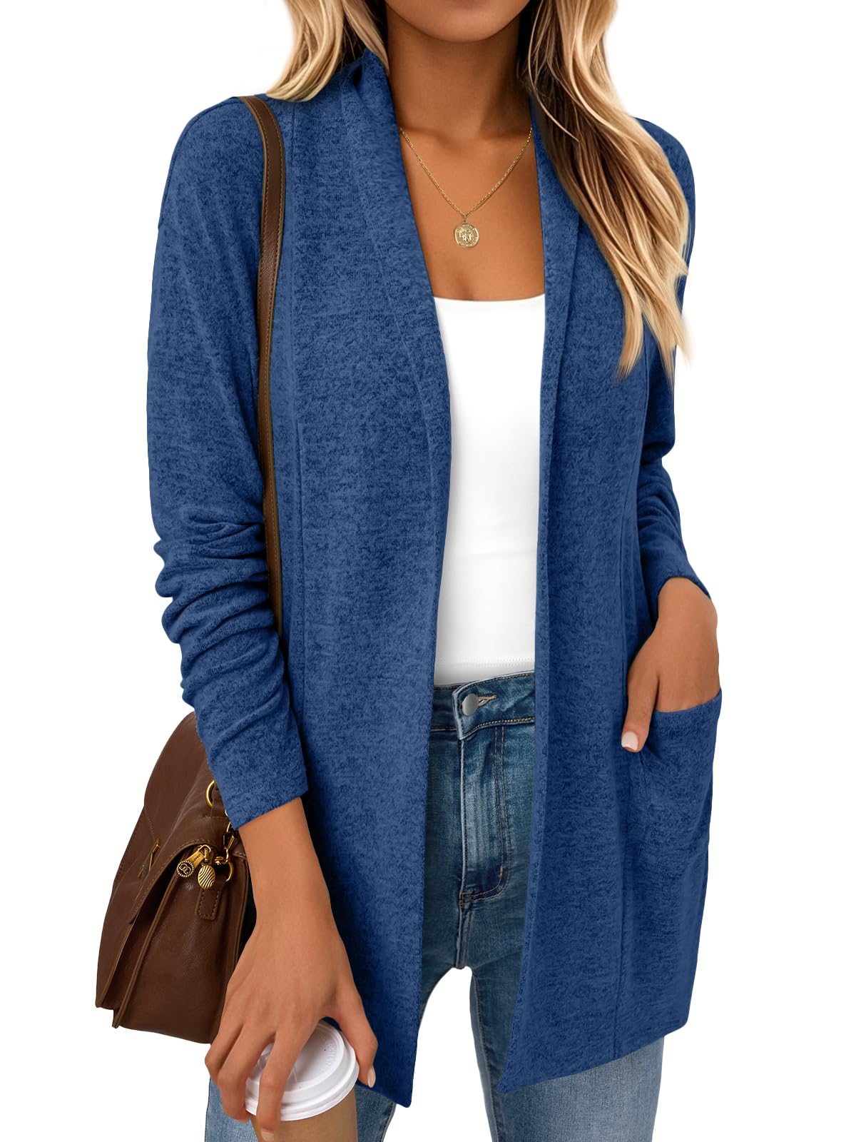LILLUSORY Cardigan Sweaters for Women Lightweight Open Front Cardigans Casual Loose 2025 Fall Sweater with Pockets