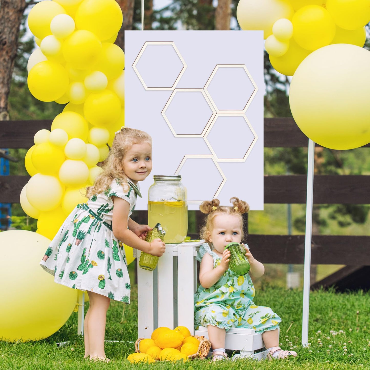 Gerrii 12 Pcs 8.2 Inch Honeycomb Decorations Unfinished Wooden Hexagon Wall Decor Hexagon Wall Stickers Decorative Wood Honeycomb Beehive Sign for Baby Shower Honeybee DIY Birthday Party Decor