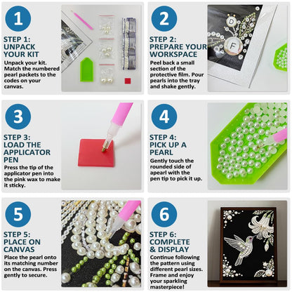 DPDAKIT Bee Pearl Diamond Painting Kits for Adults, 5D Pearl Diamond Art Kits for Adults Beginner, DIY Diamond Dots Gem Art Craft for Home Decor 12x16 inch