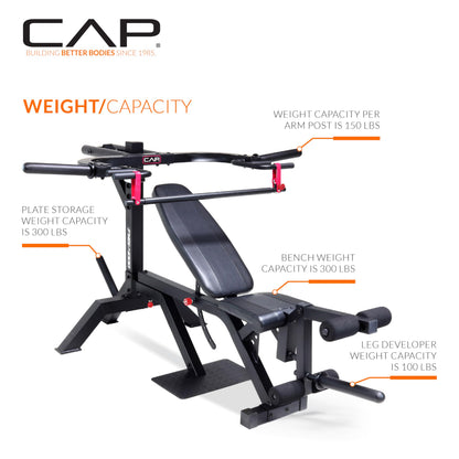 Cap Barbell Multifunctional Leverage Gym Machine for Full-Body Strength Training