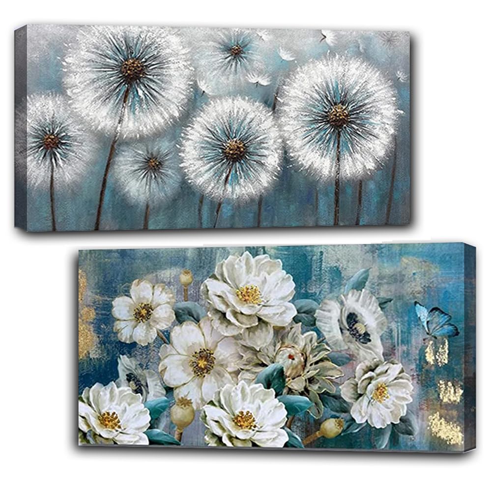 2 Pack Diamond Painting Kits，Large 5D DIY Dandelion Flower Diamond Painting Kits for Adults，DIY Full Drill Crystal Rhinestone Arts and Crafts，Gem Art Painting with Diamond Home Wall Decor (28X16inch)