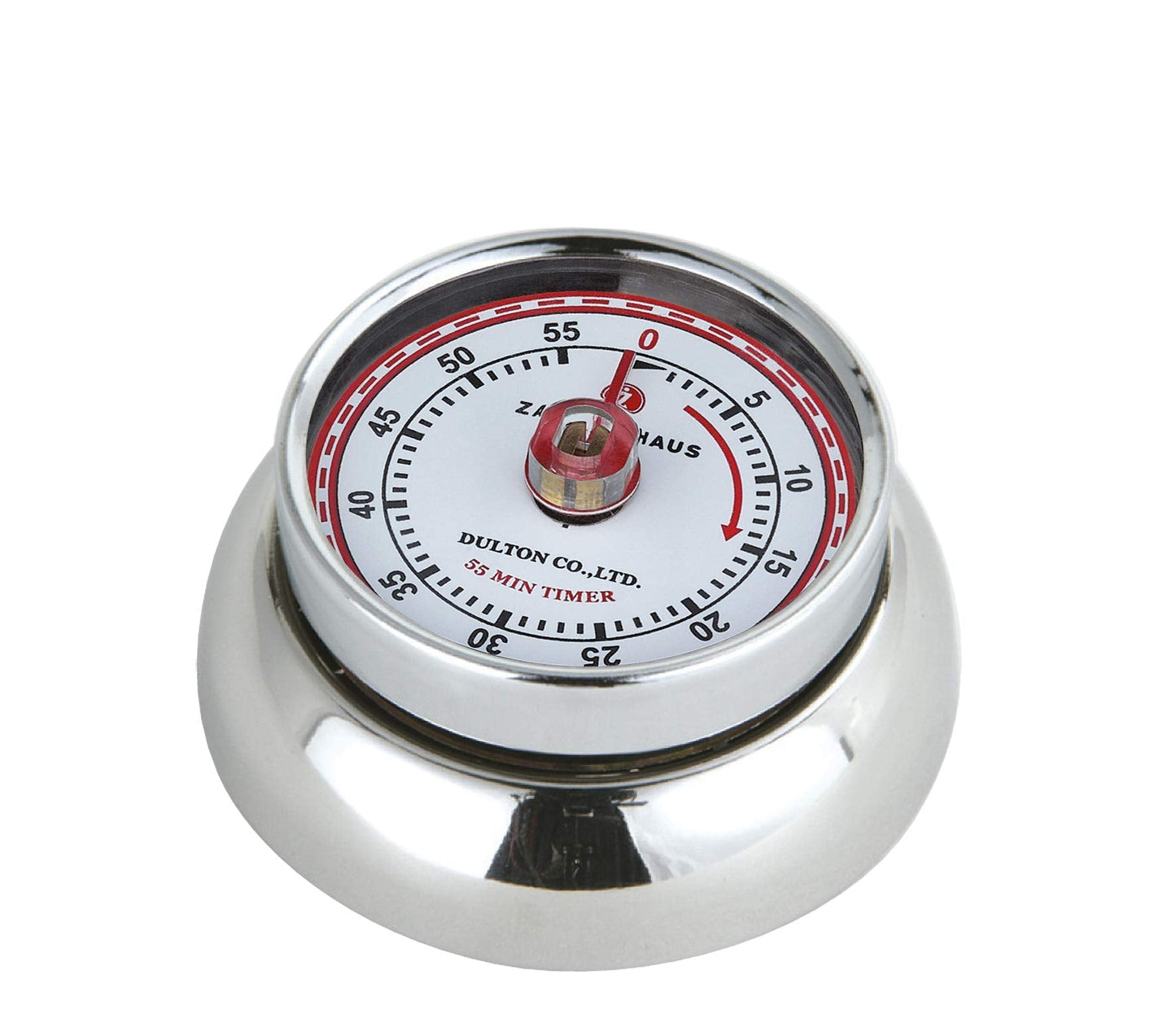 Zassenhaus Magnetic Retro Kitchen Timer, Classic Mechanical Cooking Timer (Black)