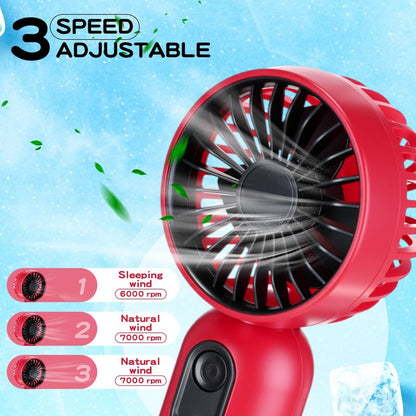 Rossesay 24 Pack Mini Portable Fan Bulk for Travel 3 Speeds, Rechargeable USB Battery Operated, Small Handheld Personal Eyelash Fans for Women Men Indoor Outdoor(Red)