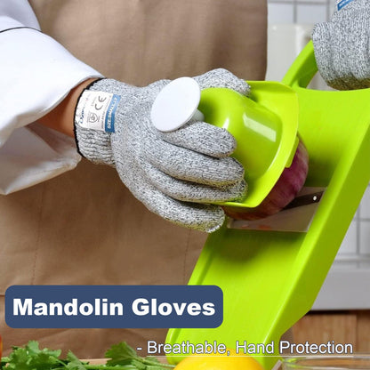 Dowellife Cut Resistant Gloves Food Grade Level 5 Protection, Safety Kitchen Cut Gloves for Chef Oyster Shucking Mandolin Knife Butcher Meat Cutting