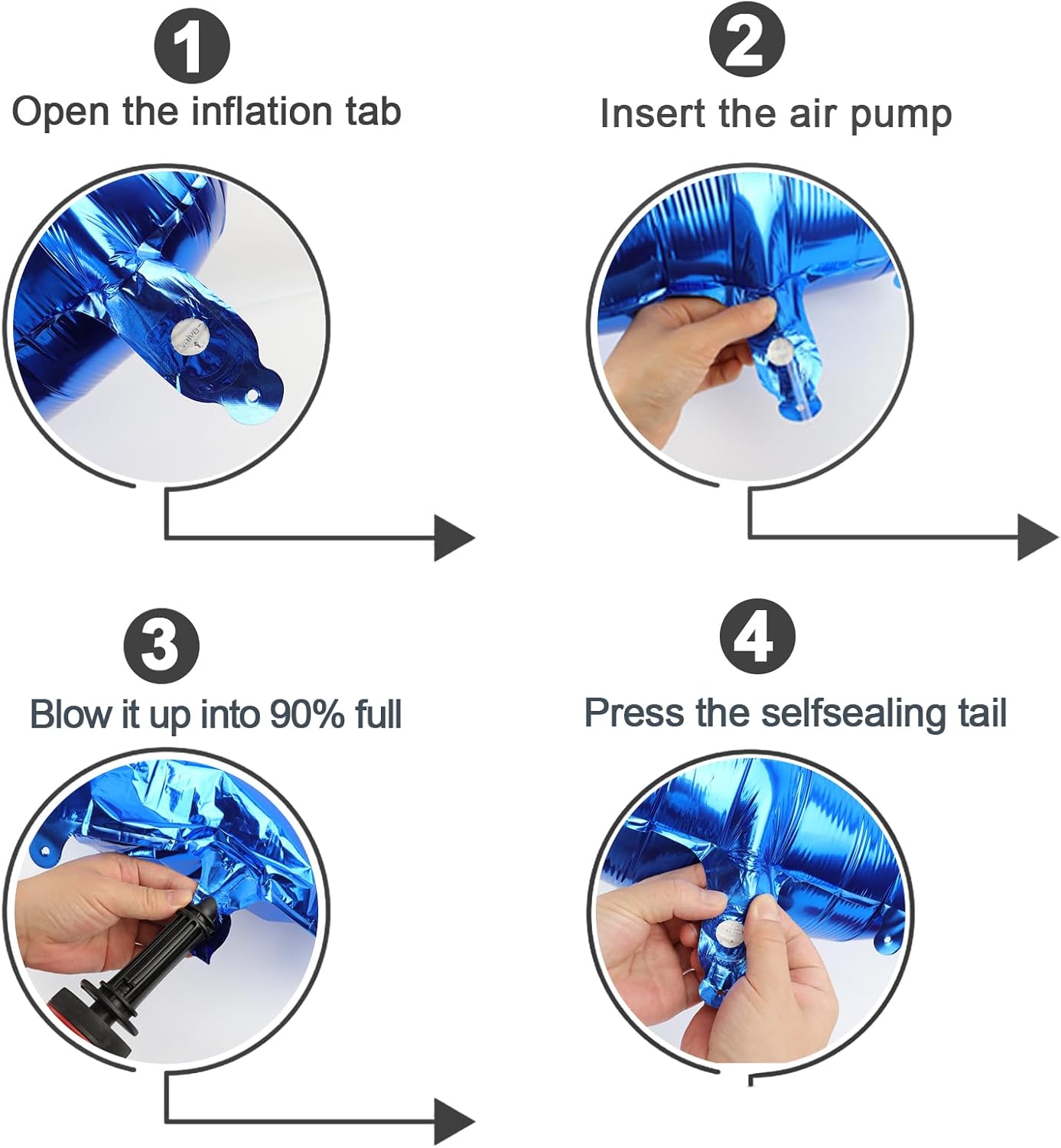 Metallic Blue Number 5 Balloon - 40 Inch Giant Foil Balloon for 5th Birthday Party Decorations