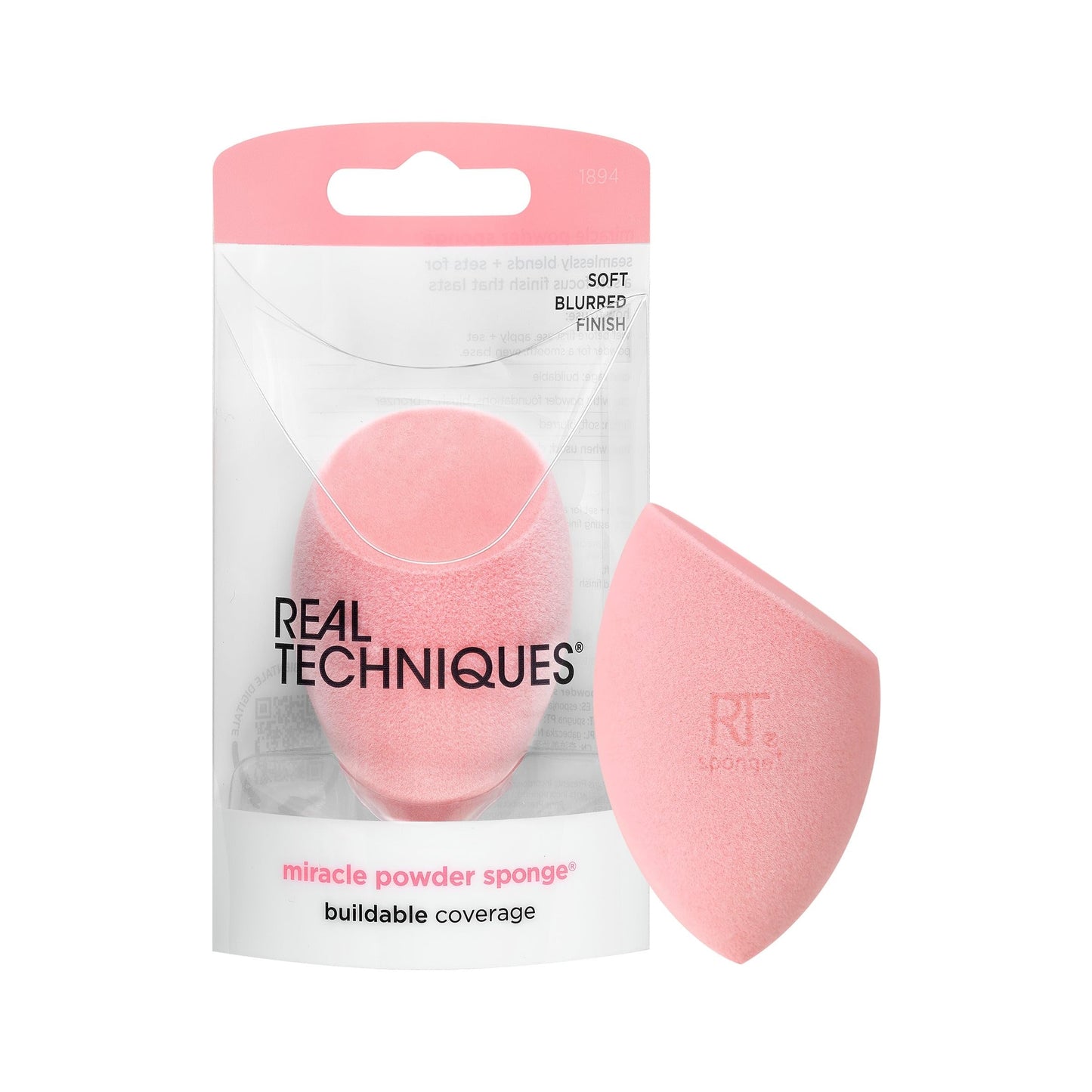 Real Techniques Iconic Blend + Set Makeup Sponge Duo, Makeup Blending Sponges, For Liquid, Cream, & Powder, Cloud Skin, Powder Sponge & Foundation Sponge, Latex-Free, Vegan & Cruelty Free, 2 Count