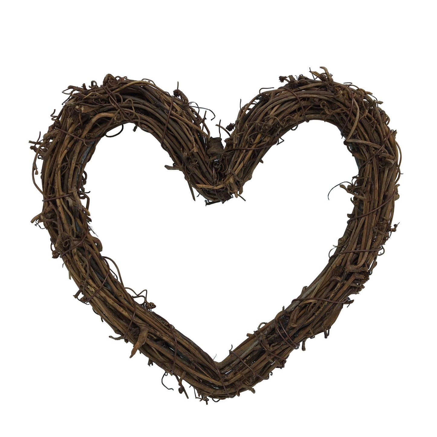 Amyzor Heart Shape Natural Grapevine Wreath Ring DIY Craft Vines Base Grapevine Roll for Rustic Summer Fall Christmas Wreath Door Garland Home Wedding Party Decor Gift Hanging Decor Wreaths Supplies