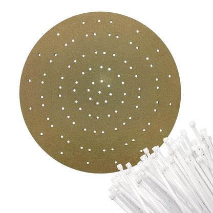 Gkesgm Six (6) Pack Christmas Wreath Boards with Cable Tie-Wrap（100 Pcs）| 7.87 Inch Wire Ties，Round 12.2",Easy to Use Wreath Frame,ZAO-005