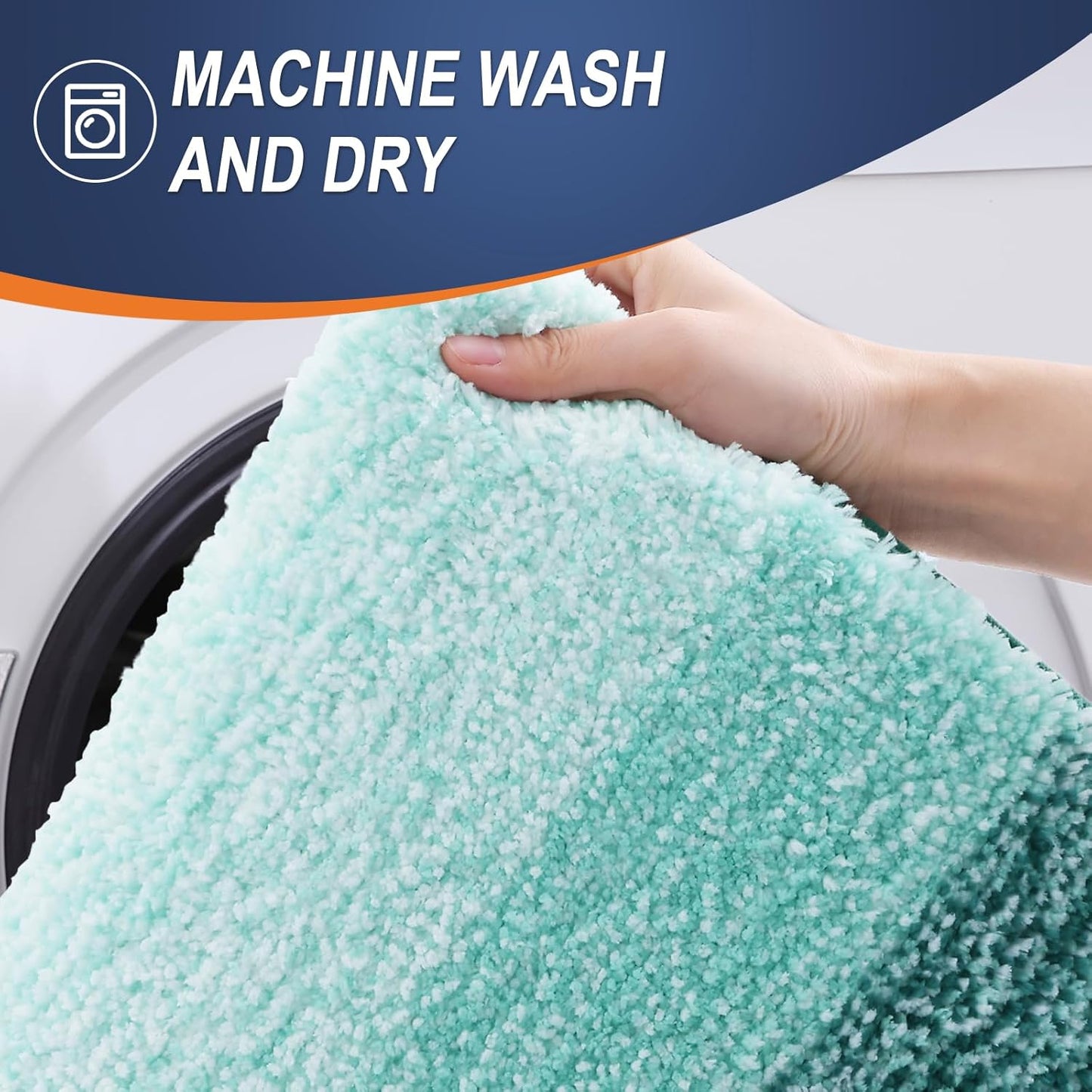 OLANLY Bathroom Rugs - Extra Soft Microfiber Mat | Quick Dry, Washable, 30x20, Blackish Green