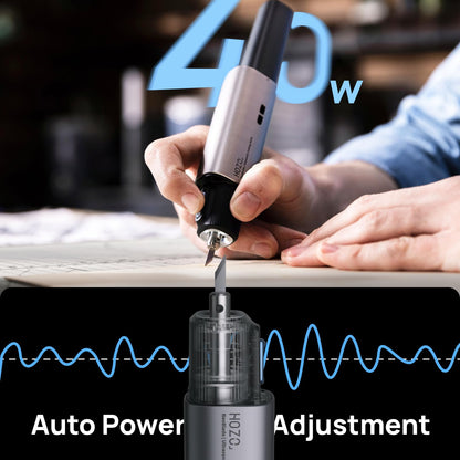 HOZO NeoBlade Wireless Ultrasonic Cutter – 40kHz Vibration & 40W Auto Power Adjustment, Replaceable Battery, Turbo Cooling, 2 Cutting Modes – For 3D Printing, Woodworking, Prototyping,Model Mods & DIY