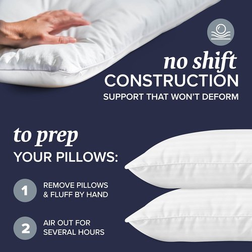 Beckham Hotel Collection Bed Pillows - Soft Down Alternative Set of 2 for All Sleep Positions | Standard/Queen Size