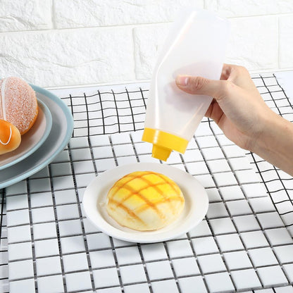 4-Hole Fdit Mayo Dispenser Bottle, Mayonnaise Dispenser Sauce Squeeze Bottle Japanese Mayonnaise Dispenser for Jam