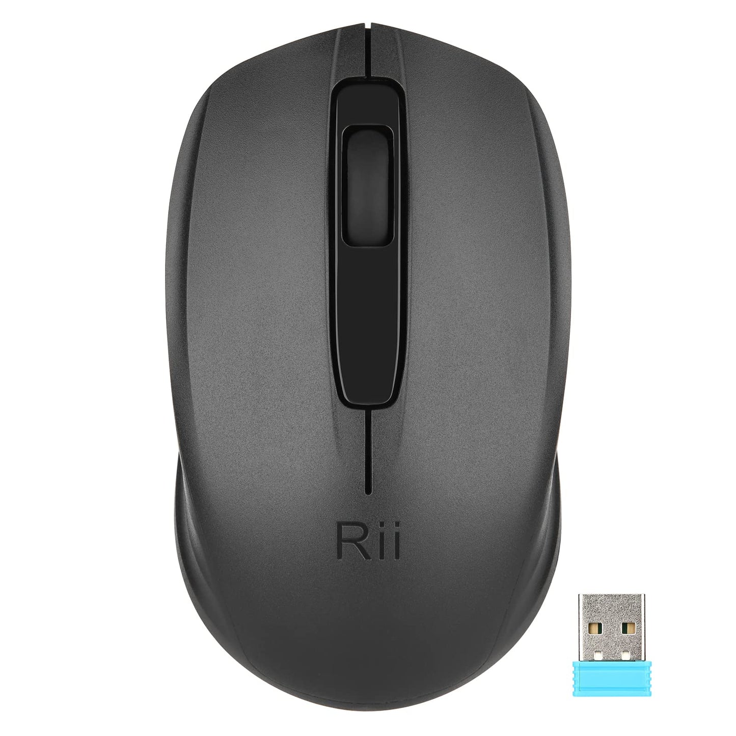 Rii Wireless Mouse, 2.4G Portable Computer Mice for PC, Laptop, Windows,Office Included Wireless USB dongle (Black)