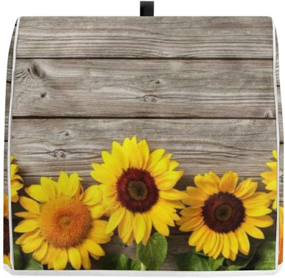 Cute Sunflower Stand Mixer Cover, Compatible with Kitchen Aid Mixer, Dustproof Covers with Accessories Pockets
