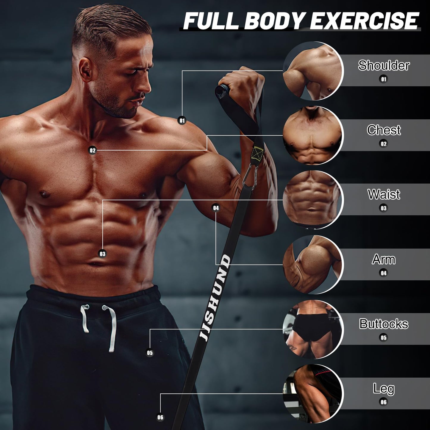 Resistance Bands Set, Pull Up Assistance Bands Pull Up Bands Exercise Bands for Men Women, Workout Bands for Working Out, Muscle Strength Training, Body Stretching