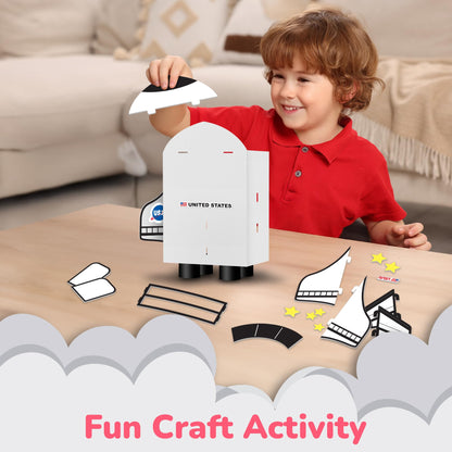 ArtCreativity Valentines Mailbox Kit - Make Your Own Valentines Box Kit for Girls & Boys - Includes Box, Double-Sided Tape, and 18 Decorative Foam Pieces - Cute Valentines Crafts Supplies