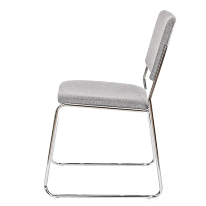 OEF Furnishings OEF8652/2 Commercial-Grade Fabric Padded Stack Chair (Classic Gray, 2-Pack)