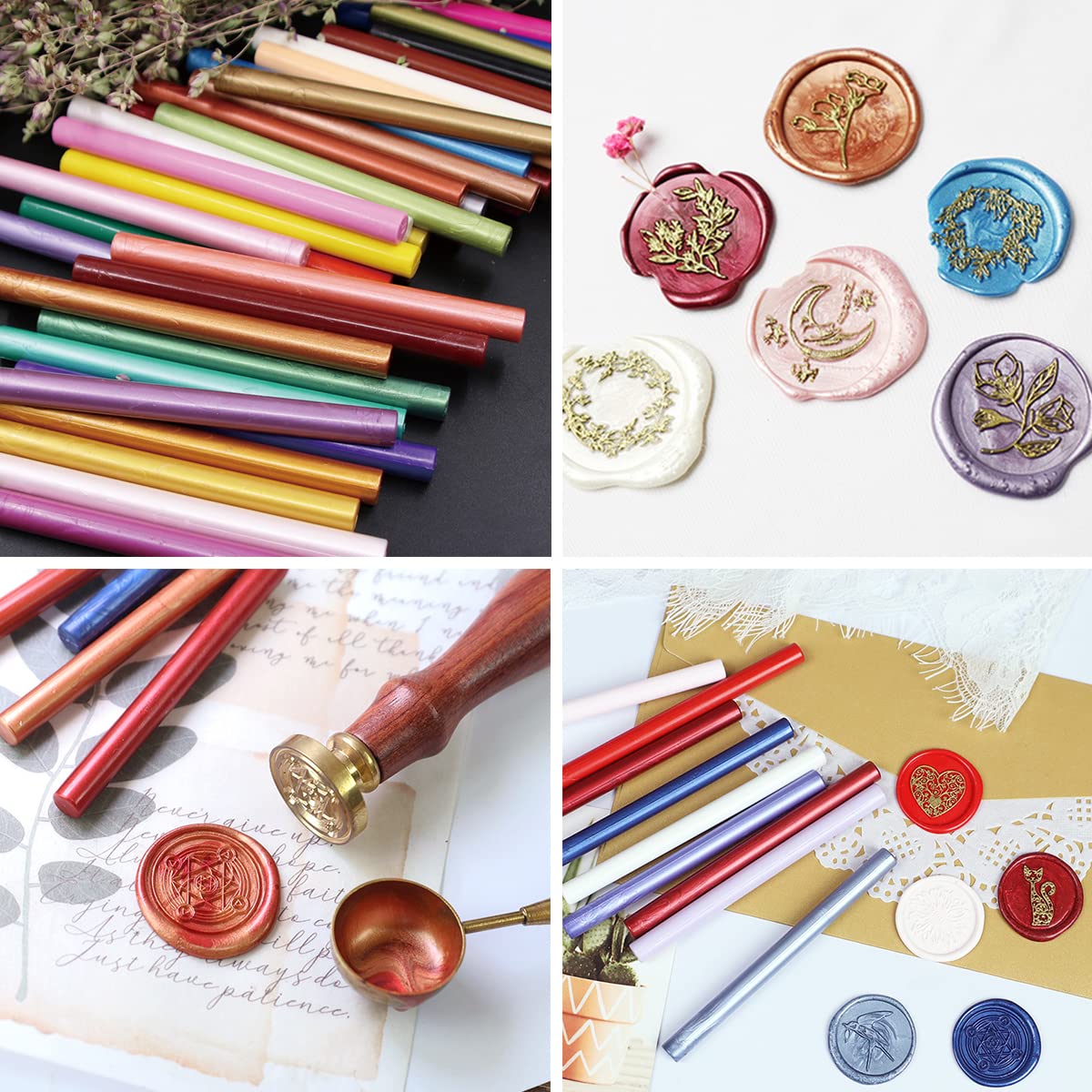 Wax Seal Kits, Wasole 20Pcs Wine Red Sealing Wax Sticks with 1 Pieces Glue Gun Set for Wax Seal Stamp, Great for Wedding Invitations, Birthday Cards, Envelopes, Gift Wrapping (Wine Red)