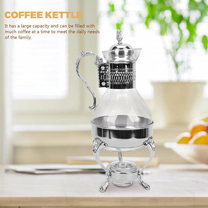 Gadpiparty Heated Coffee Pot, Turkish Coffee Machine, Ceramic Teapot, Glass Water Kettle