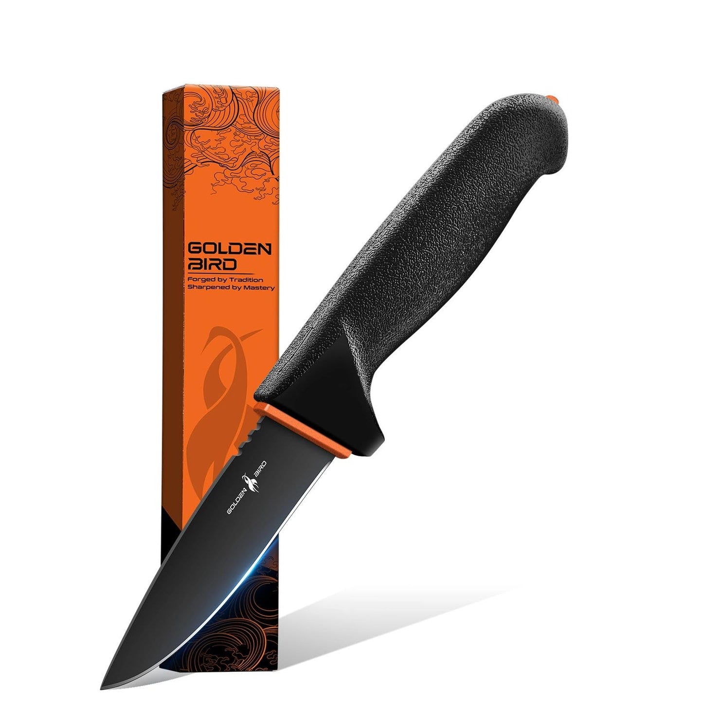 Golden Bird Drop Point Knife - 4-inch Utility Knives with German Stainless Steel, Small Boning Knife, Perfect for Trimming, and Precision Cutting - Gift for Men