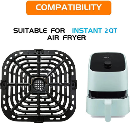 Air Fryer Grill Pan for Instants Vortex 2QT Mini Air Fryer Oven, Nonstick Crisper Plate with Rubber Tabs