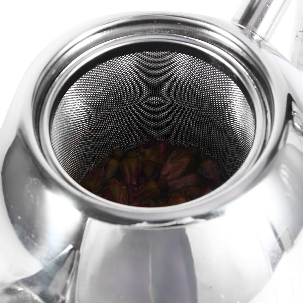 Stainless Steel Teapot with Filter, Large Capacity (1500ML), Metal Coffee Pot Water Container Kettle