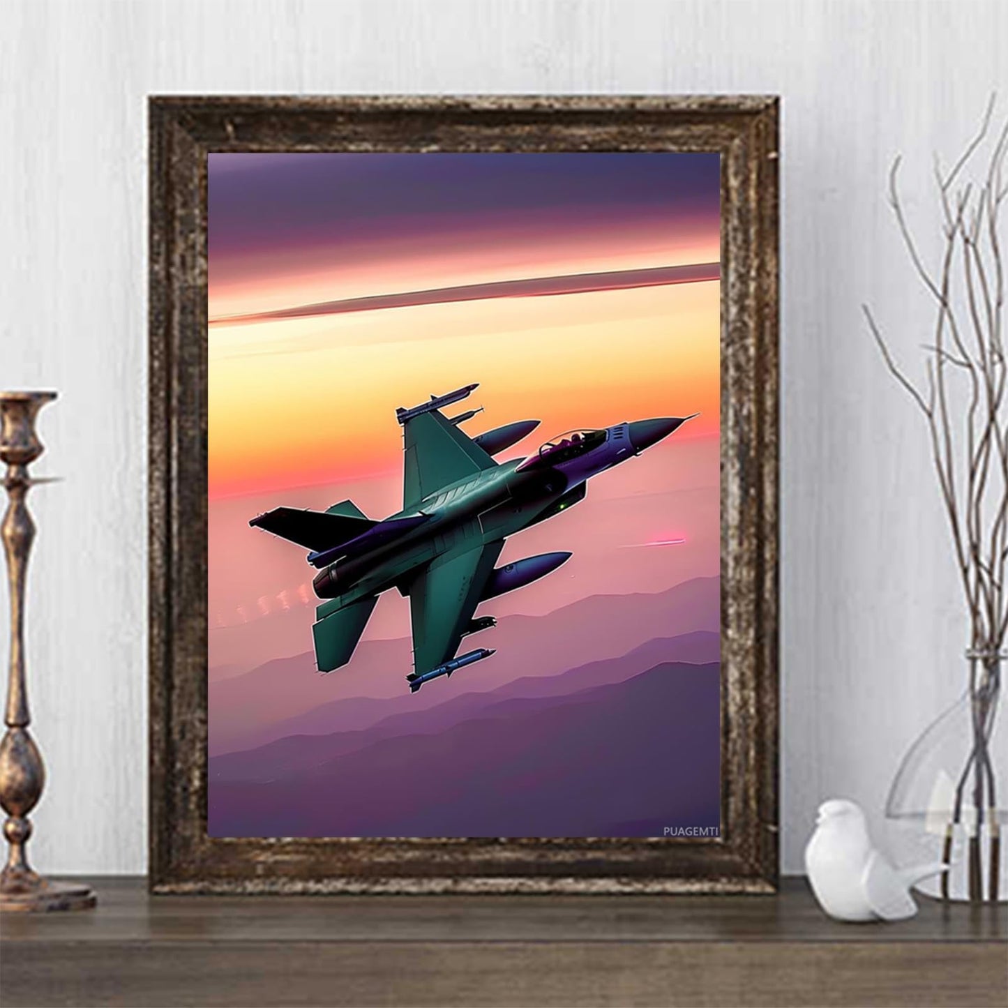 5D Adult Diamond Painting Kit The Plane in The Clouds Diamond Painting Full Diamonds Gemstone Paintings Suitable for Relieving Emotions Airplane Diamonds Dots Art Crafts 12x16 inch