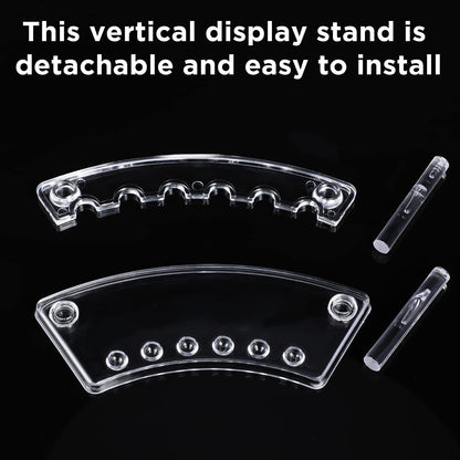 Chinco 10 Pieces Plastic Pen Holder Clear Display Stand 6-slots Display Stand Eyebrow Pen Makeup Brush Rack Organizer for Back to School Office Home Supplies, Vertical
