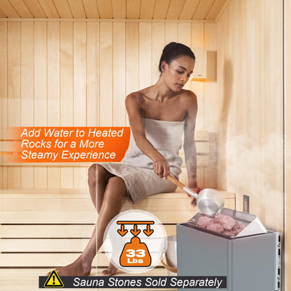 Drizzlen 2kW 110V Sauna Heater with Plug - Electric Sauna Heater, Plug and Play, Heats 100 cu. ft. in 30 Minutes